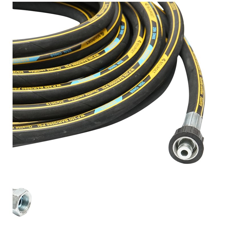Rola 17m furtun spalatorie DN8 1SN cu mufa 22x1,5mm si armatura 3/8 la capete